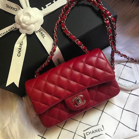 pink and red chanel bag